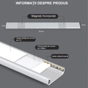 Night Buddy Smart LED Lamp: Portable, motion and hand sensor, 3 color temperature, adjustable intensity, battery-powered, Aluminum, 2 modes, 30cm, Silver