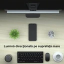 iGlass Dual Pro Monitor Lamp – 2 lamps, 4 brightness levels (3000K-6000K), flicker-free, memory function, black
