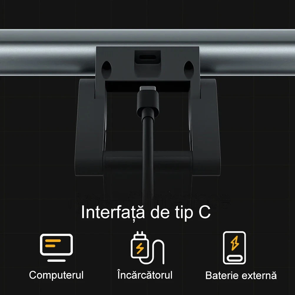 iGlass Dual Pro Monitor Lamp – 2 lamps, 4 brightness levels (3000K-6000K), flicker-free, memory function, black
