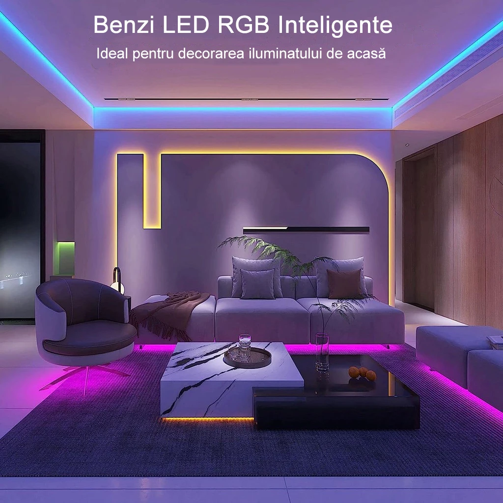 LED strip 10 meters 5050 RGB, Adhesive, Bluetooth, Phone App, Remote Control, Music Mode, Timer