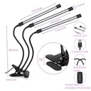 Full Spectrum UV Lamp for Plant Growth – 30W, 3 Flexible Arms, Timer, 9 Intensity Levels