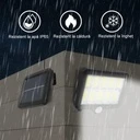 Solar LED Lamp with Remote Control – 120 COB LEDs, 10 Grids, Motion & Light Sensor, 1200mAh Battery, 260 lm, 5m Cable, Water Resistant, Black