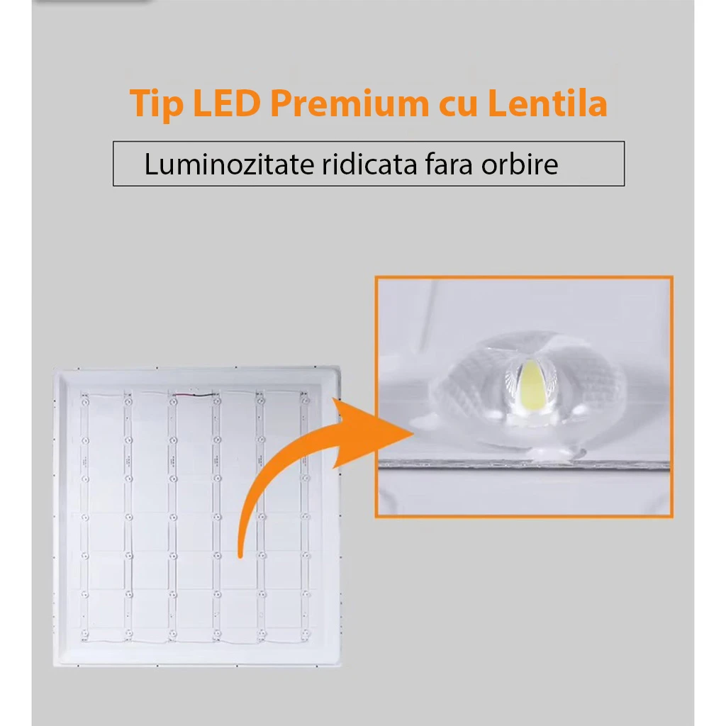 LED Panel 30x30 cm, 20W, Premium Model, White Frame, 6500k, recessed lighting
