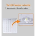 LED panel 60x60cm, 60W, Eco model, white frame, 3500k, recessed lighting