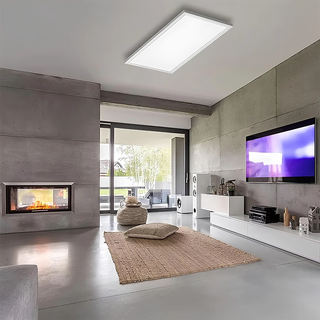 LED panel 30x60 cm, 40W, Eco model, white frame, 6500k, recessed lighting