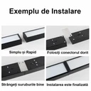 Office LED ceiling light 120x20x5.5cm, 60W, Premium Model, Rectangular, Black, 4500k