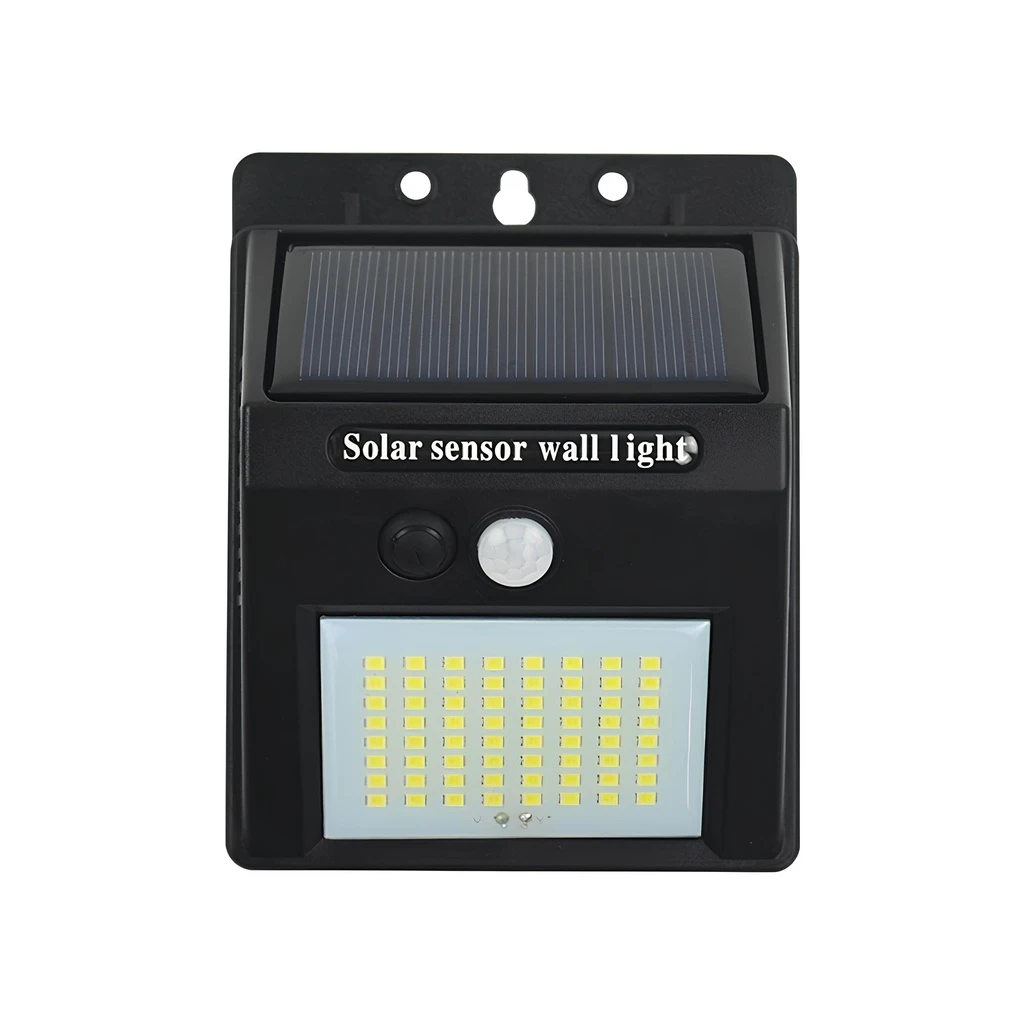 Solar lamp with motion sensor, 64 LEDs, 6500k