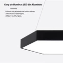 Suspended LED ceiling light 48W, Full Hexagon, Φ60 cm, 6500k, Black