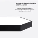 Suspended LED ceiling light 48W, Full Hexagon, Φ60 cm, 6500k, Black