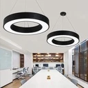 LED ceiling light 48W, round hollow, φ60 cm, 6500k, black