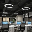 Suspended LED ceiling light 48W, Form C, 60 cm, 6500k, Black