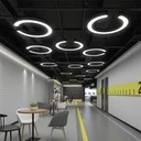 Suspended LED ceiling light 48W, Form C, 60 cm, 6500k, Black