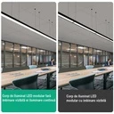 Office LED ceiling light 120x10x5cm, 36W, Premium Model, Rectangular, Black, 6500k