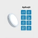 Round LED Ceiling light 18W φ 21cm, 6500k, White, applied