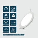 Recessed round spot LED 15W, 6500k, White, Encapsulated