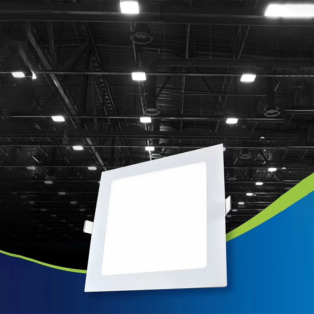 Spot LED 18W recessed square, 6500k, White, Encapsulated