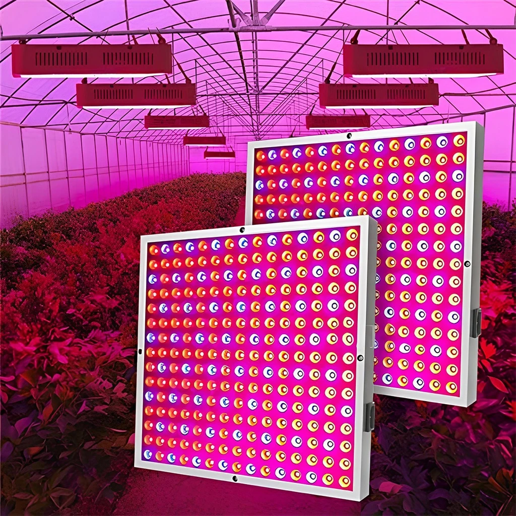 [LBZ-00242] Lampa LED UV pentru Plante – 144 LED-uri, Spectru Complet, 25 x 25 cm, Ideala pentru Culturi de Interior