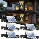 [COMBO-00072] Set 5 Lampi de Perete Solare cu 3 LED-uri, IP65, Alb Cald/Lumina Aurie