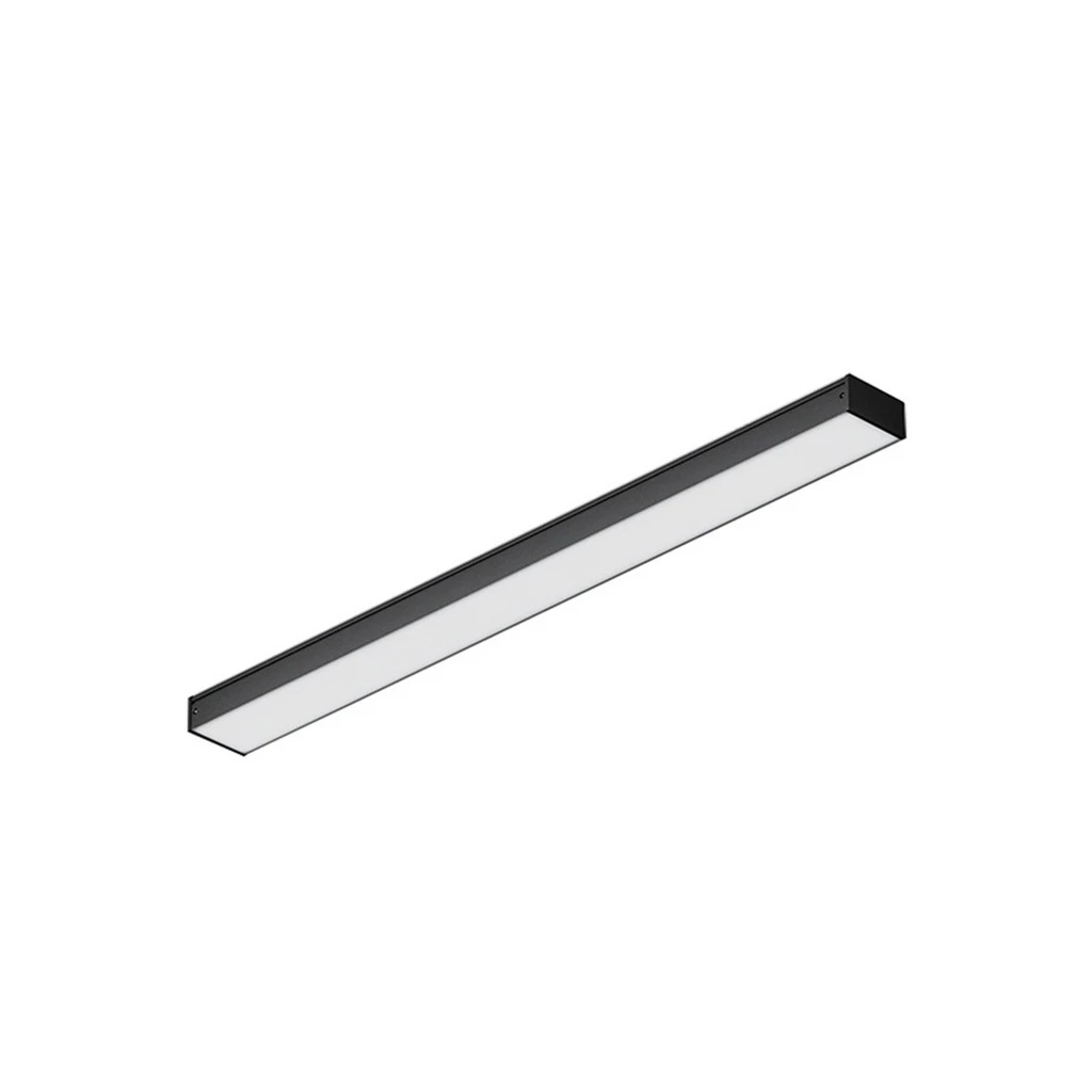 [LBZ-00219] Plafoniera cu LED pentru birou 120x10x5,5cm, 28W, Model Premium, dreptunghiulara, neagra, 6500k