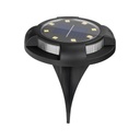 Lampa Solara LED pentru Gradina - Spot cu 12 LED-uri (8 Alb Cald & 4 RGB), Rezistenta la Apa IP65, Baterie 700mAh, Negru