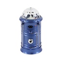 Lantera LED pliabila de camping, reincarcabila USB, 6 LED-uri, 1W, felinar si lanterna, lumina alba rece & RGB, Albastra