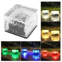 Lampa solara decorativa LED tip cub gheata pentru gradina