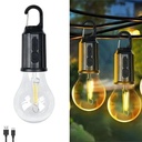 Lampă LED Reîncărcabilă cu Clește – Bec Portabil pentru Cort, Curte, Camping, Interior și Exterior