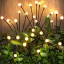 Decoratiune pentru gradina cu incarcare solara, 6 bulbi, Alb Cald
