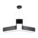 Corp de Iluminat LED Suspendat 48W, 60cm, Lumina Rece 6500K, Modular, Negru
