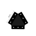 Conector tip Y negru 10 cm